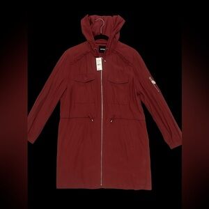 🌸 Express Hooded Utility Jacket | Size L | NWT | Dusty Rose